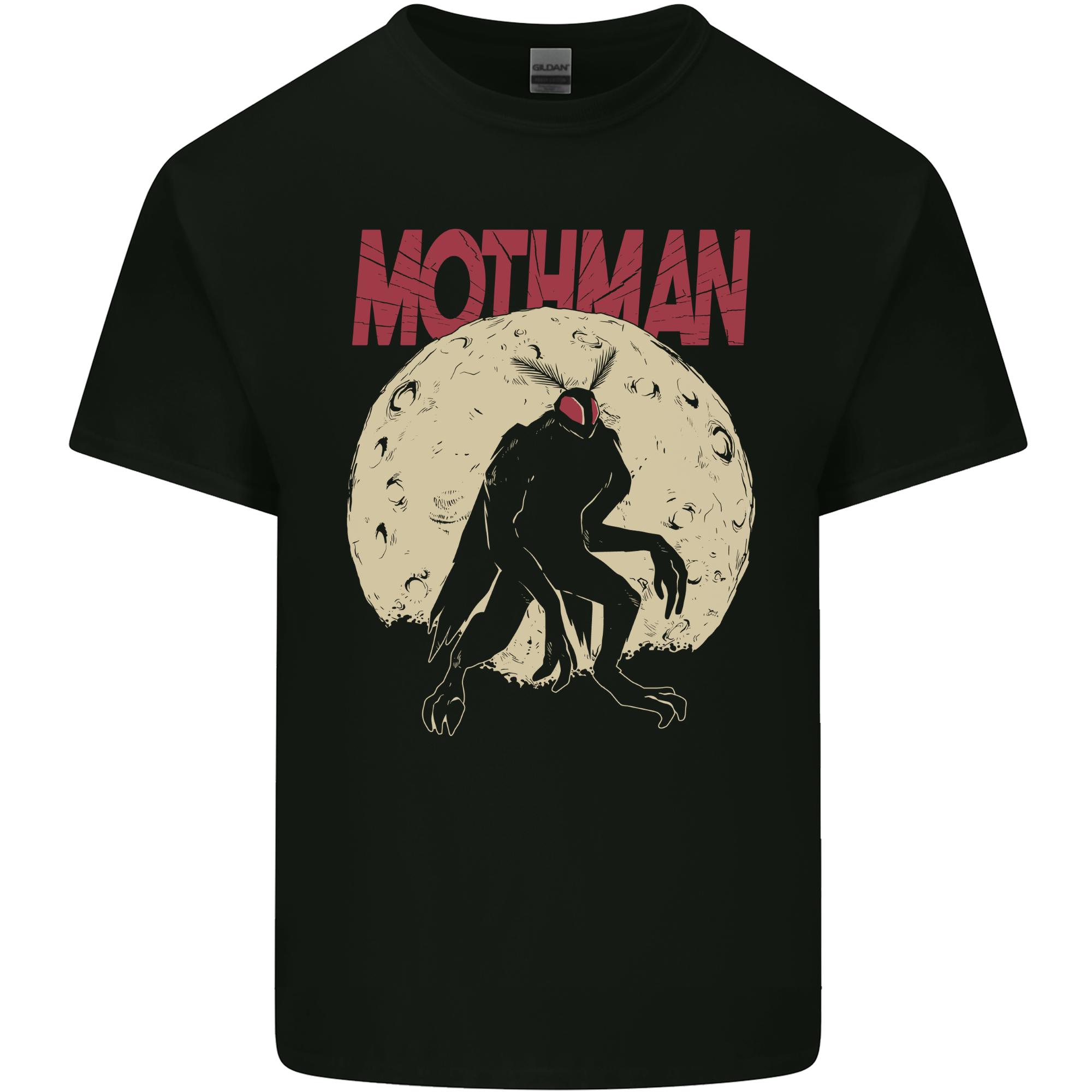 MothUnisex With Moon Background Unisexs Light Cotton TShirt S