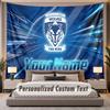 Custom Name Text Tapestry Warrington Wolves Personalized Polyester Wall Tapestry For Bedroom And Room