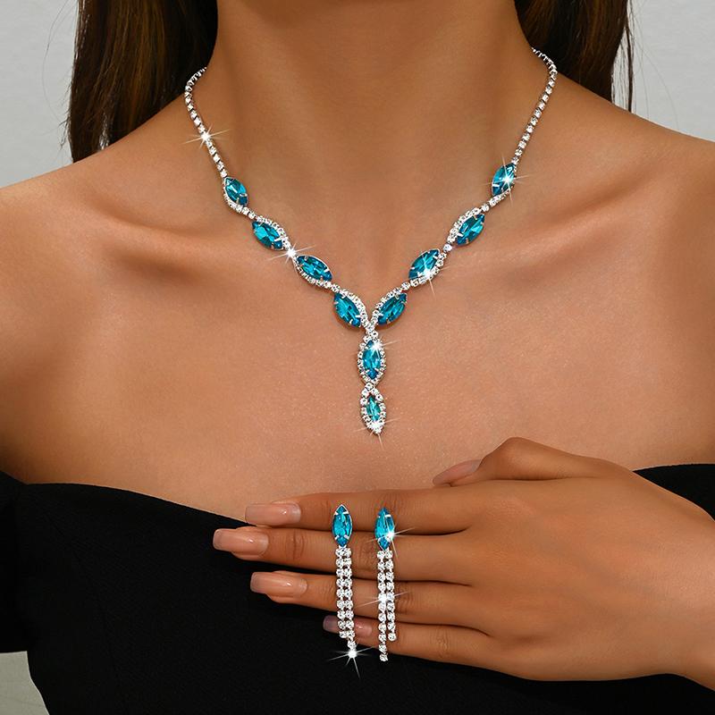 

Комплект ожерелья/Дизайн ожерелья и серег Изысканный/Смешение цветов/Красный/Синий/Серебристый и другие варианты