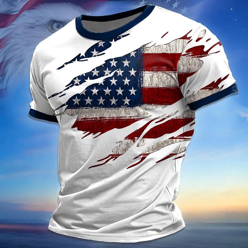 America 250th Birthday Eagle Flag 250 Years 1776-2026 Unisex Men's T-Shirts Casual Style