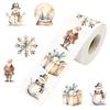 Christmas Stickers 500 Pcs, Snowman Holiday Sticker Roll for Gift Wrapping, Christmas Cards, Party Favors, DIY Crafts