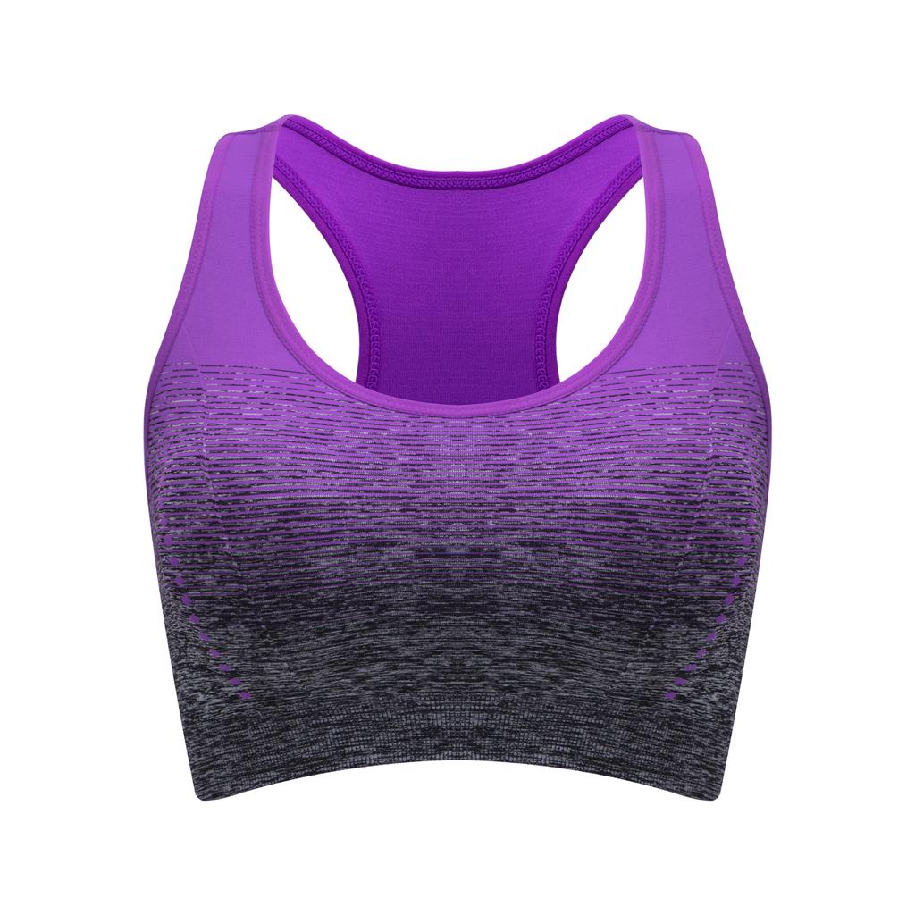 Sports Bra High Stretch Breathable Top Fitness Women Padded for Running Yoga Gym Seamless Crop Bra Gradient Sport Bra