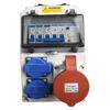 Outdoor Waterproof Distribution Box with Robust Design and Multiple Sockets for Construction Site Applications