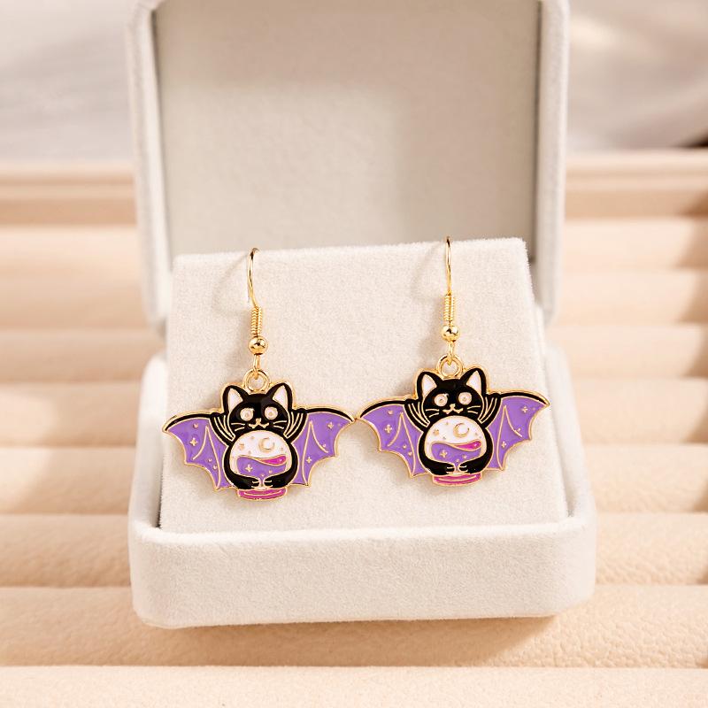 Fashion Cute Fox Koi Cat Rabbit Earrings for Women Girls Sweet Cartoon Enamel Painted Animal Earrings Jewelry Gift