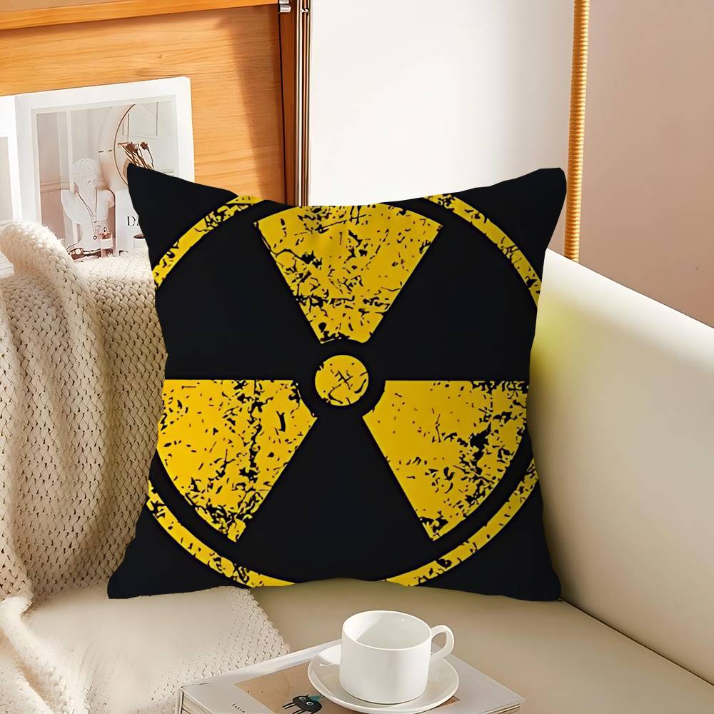 Creative Radiation Logo Personalized Pillow Dust Cover Bedroom Kids Party Decoration Pillowcase Birthday Children Gift