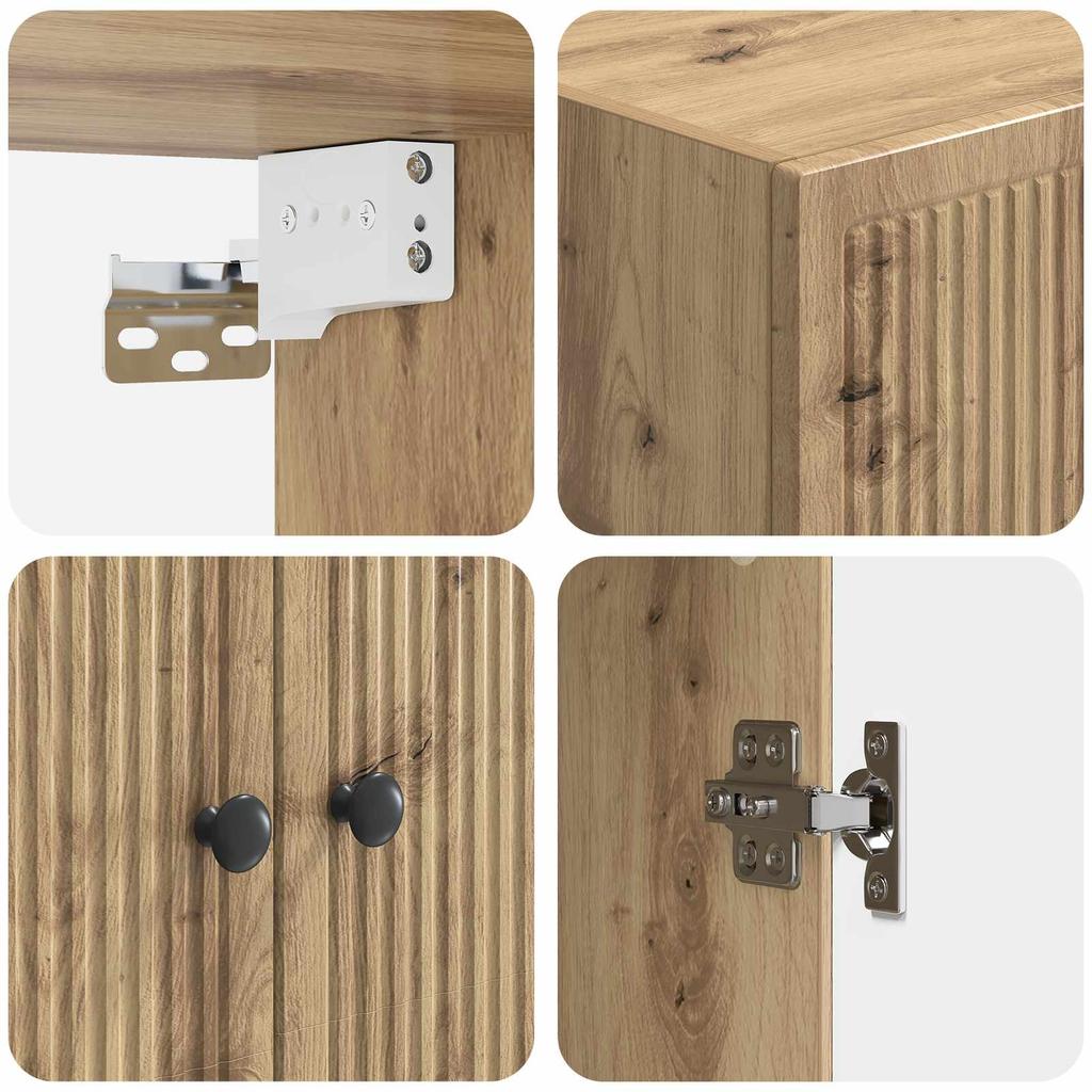 Wall Mounted Cabinet Artisan Oak 59 x 31 x 60 cm Particleboard