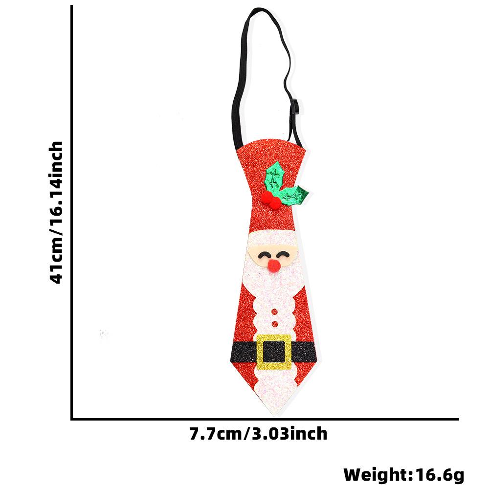 Christmas Tie New Felt Christmas Decoration Snowman Elk Christmas Tree Tie Party Decoration Children's Holiday Gift Decoration