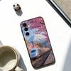 Japan Mount Fuji Cherry  Phone Case For Samsung Galaxy A73,A72,A71,A70,A53,A52,A51,Others Soft Black Cover