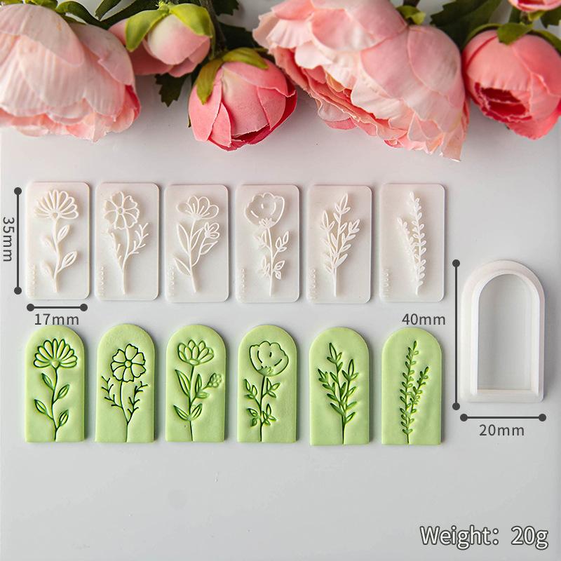 Fresh Flower Clay Soft Pottery Earrings Molds Are Suitable for Making Handmade Diy Jewelry Pendants Polymer Clay Tools