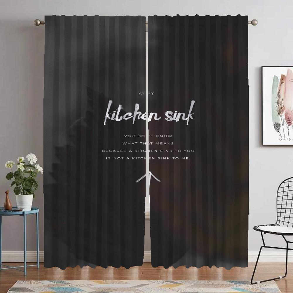 Twenty One Pilots Curtains for Living Room Curtain Shades Tulle for Bedroom Blackout Curtains 2 Pieces Partition Kitchen Elegant