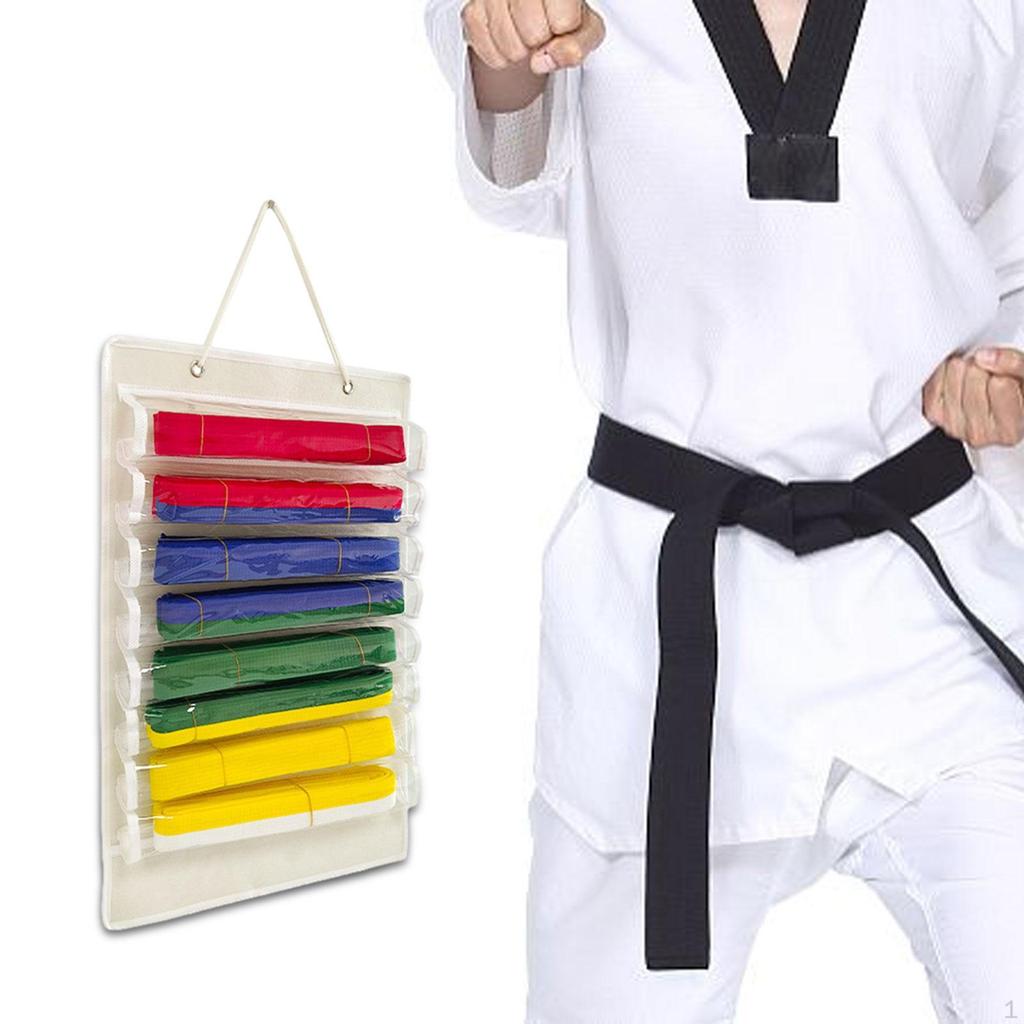 Karate-Gürtel-Organizer, Präsentationsständer, staubdicht, leicht, Kollektion für 8