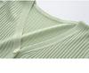 Dames Lente/Zomer V-hals Gebreide Vest - Lange Mouw, Lichtgewicht Slim Fit Jas