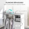 Rollbares Bügelbrettschrank, Klappbare Bügelstation mit Stauraum, Räder für Zuhause, Waschküche, Weiß