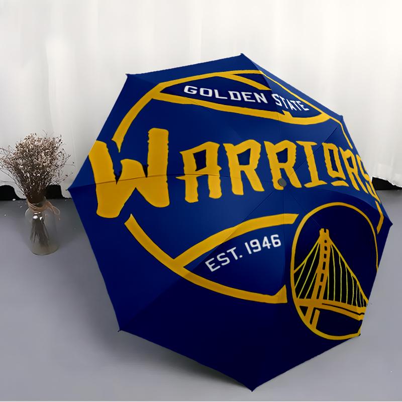 Printed Golden State Warriors logo Folding Umbrella,Outdoor,Leisure,And Travel Umbrella,Durable Umbrella Fabric,Birthday And Holiday Gift