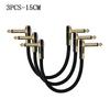 3PCS/ 6PCS Guitar Patch Cables Right Angle 15/30CM 1/4 Guitar Cable for Guitar Effect Pedals