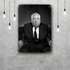 Alfred Hitchcock Decor Vintage Metal Signs Tin Signs Captain Poster Decor for Bar Pub Club Man Cave Wall Decoration