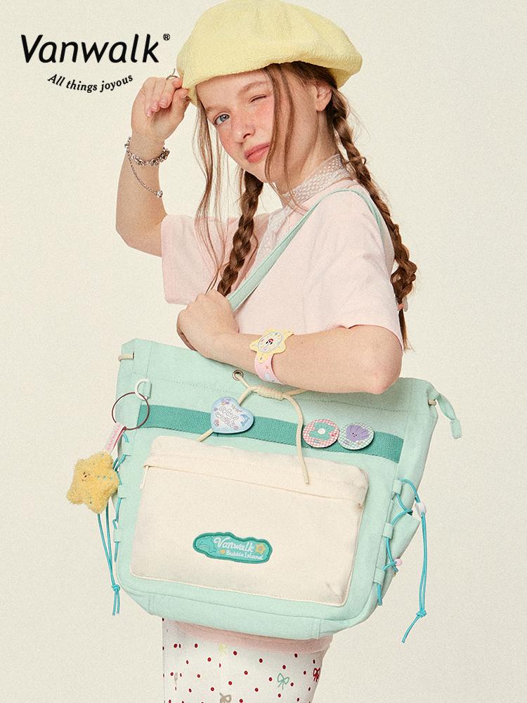 Vanwalk Pastel Big Shoulder Bag [Mint]