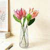 Artificial King Protea Flowers Lifelike Tropical Floral Arrangements Faux Protea Cynaroide with Stem for Wedding Centerpiece Home Office Table Decor