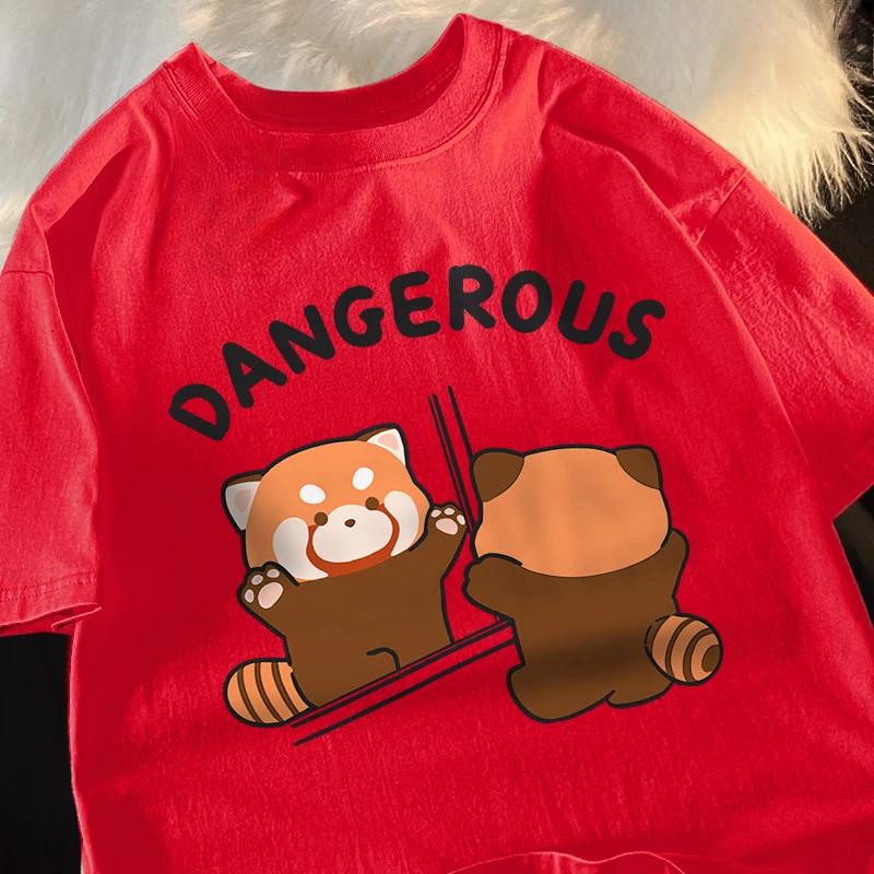 

Sisters Tops Енот, смотрящий в зеркало, Футболка Повседневная Дышащая Уличная Хип-Хоп Топы Крутая Оверсайз Женская Футболка S