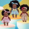 8inch Soft Reborns African Doll For Children's Daily Comforting Imaginative Pretend Play Parenting Game Collectible Toy
