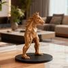 Reverse Horse Man Statue Bronze Gold Finish Mythical Creature Figurine Horse Head Human