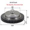 1Pcs 2 Module Spur Gear 21T/22T/23T-60T 45# Steel Motor Gear 2M Mechanical Transmission Gear Process Hole 10/12mm