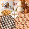 Mini Christmas Mould Silicone Gingerbread Man Moulds Mini Gummy Mould for Baking Cookies Pudding Jelly Dog Biscuit with Scraper