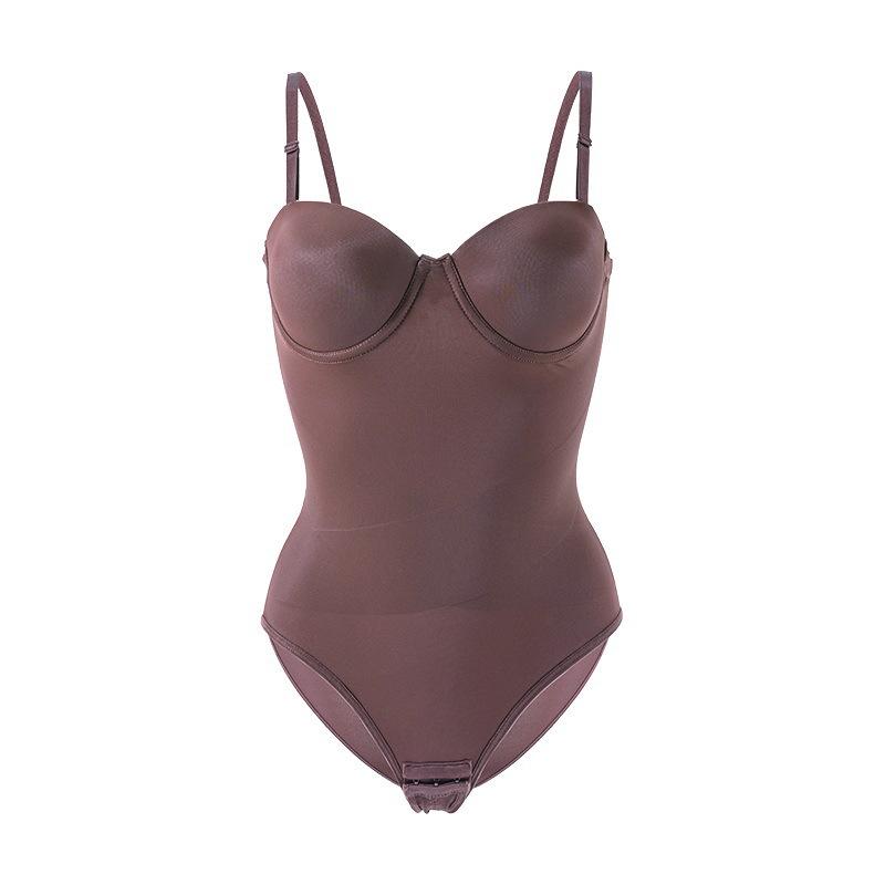Strapless Bodysuit Zonder Rug met Ingebouwde Beha, X-vormige Buikcontrole & Open Kruis Ontwerp, Naadloze Full Body Shaper Voor Dames Lingerie, Grote Maten