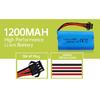 2PCS 7.4V 1200mAh Lithium Battery with SM-4P 4-Pin Plug for EC08 RC Boat RC Car Model Spare Battery