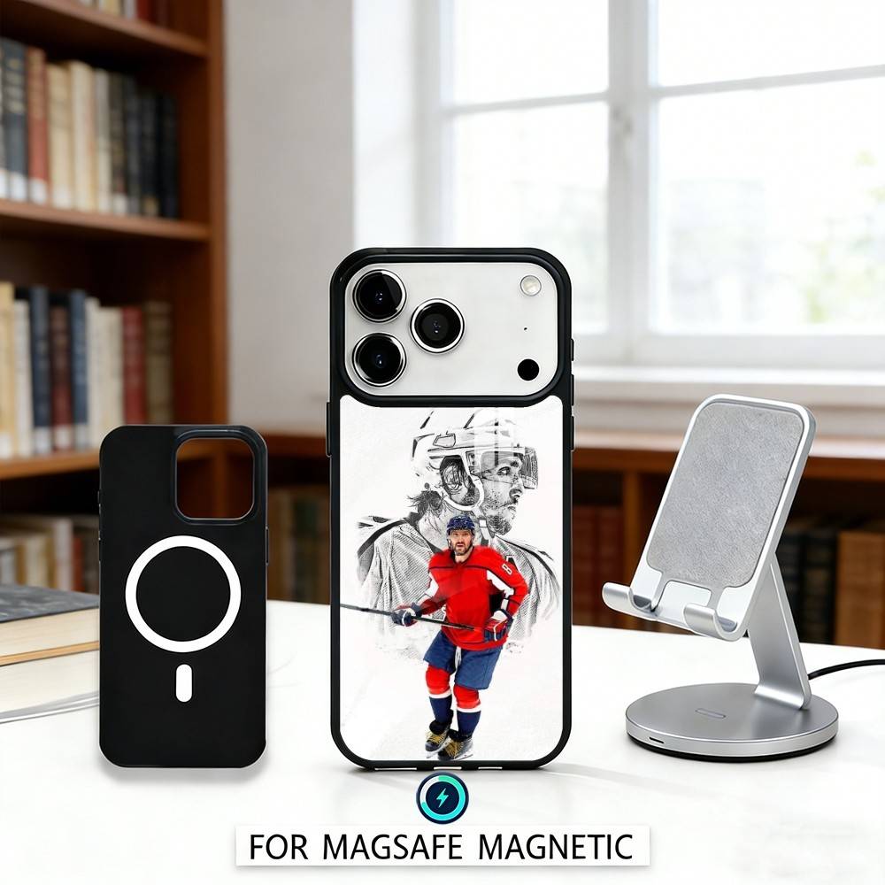 H-Hockey P-Player A-Alex Ovechkin Phone Case For iPhone 17,16,15,14,13,12,Pro,Max For Magsafe Magnetic Wireless Charging