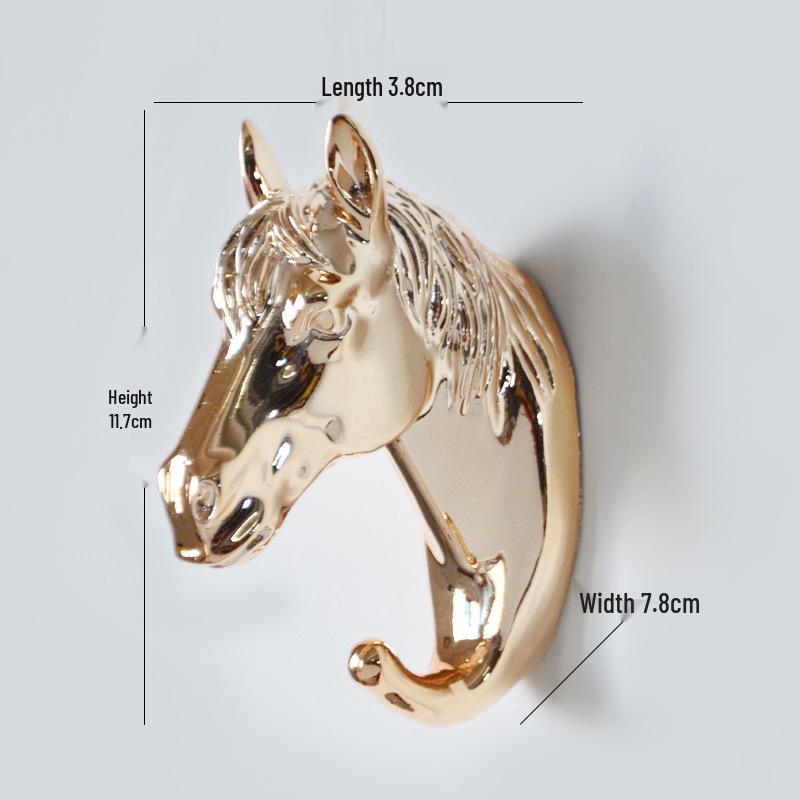 Deer Head Cartoon Wall Hook - New Creative Punch-Free Design for Home Decoration