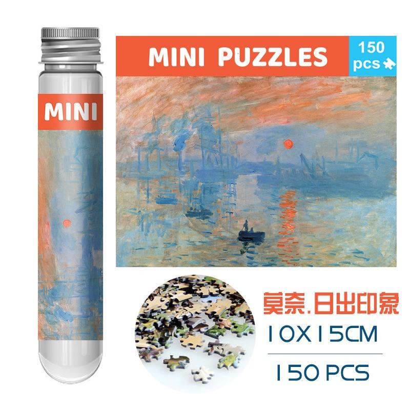 150PCS Mini Test Tube Oil Painting Jigsaw Puzzles Set Family Educational Toys Gifts for Adults Children Creative DIY Puzzle Game