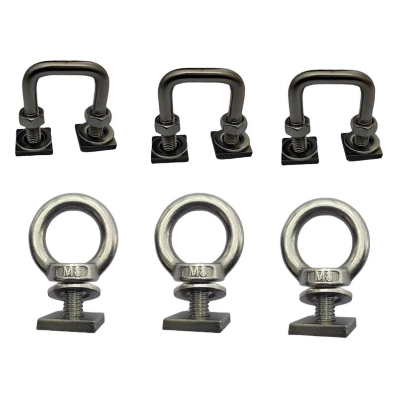 

6Pcs T Track Bolts for Roof Rack T Track Mount Tie Down Anchors Bolt Tie Down Anchoring for Holding Bungee Cord Hooks