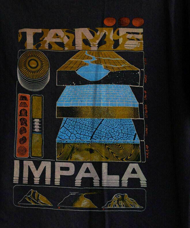 Tame Impala Тур 2019 Поп-рок Черный Мужской S-234XL D034 Унисекс Футболка XXXXL