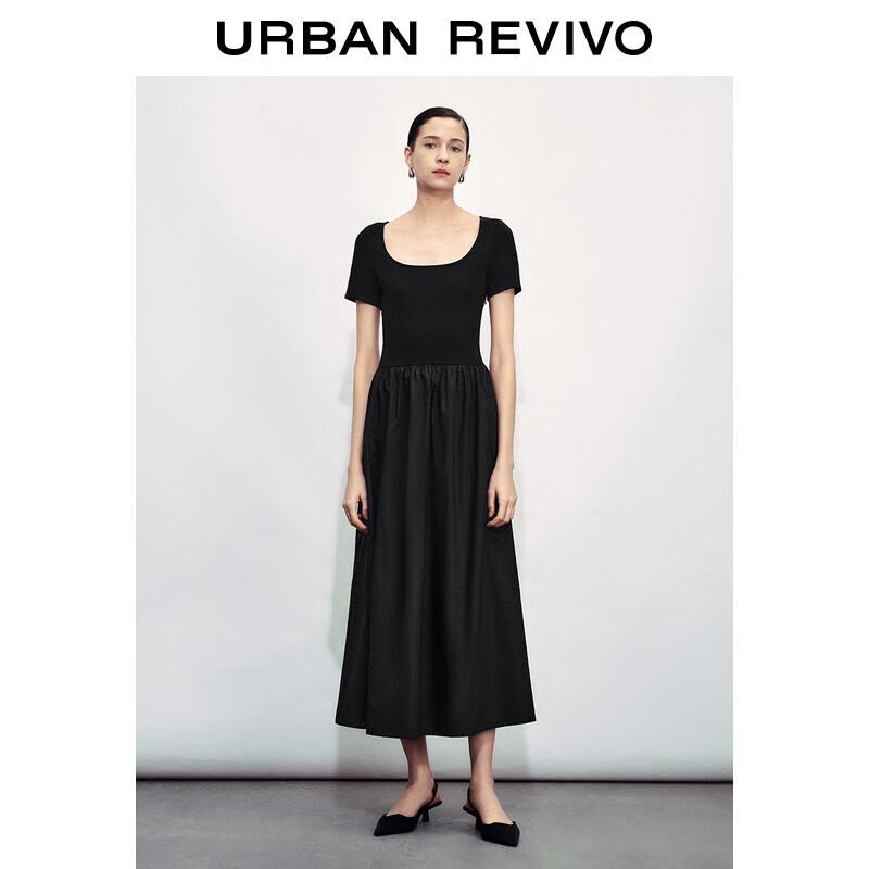 

UR 2025 Autumn French Style Short Sleeve A-Line Long Dress UWM750084 M