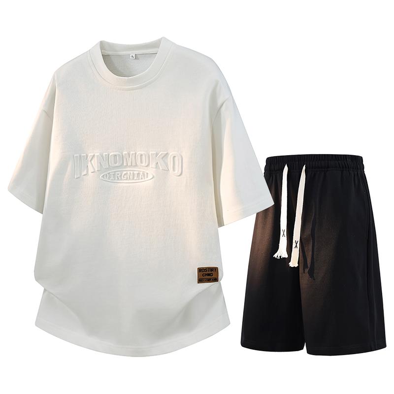 Summer Short-sleeved Men's Sports Suit Plus Size Men's Two-piece Set