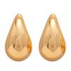 Elegant Metallic Water Drop Steel Needle Stud Earrings - Bold High-end Niche Design
