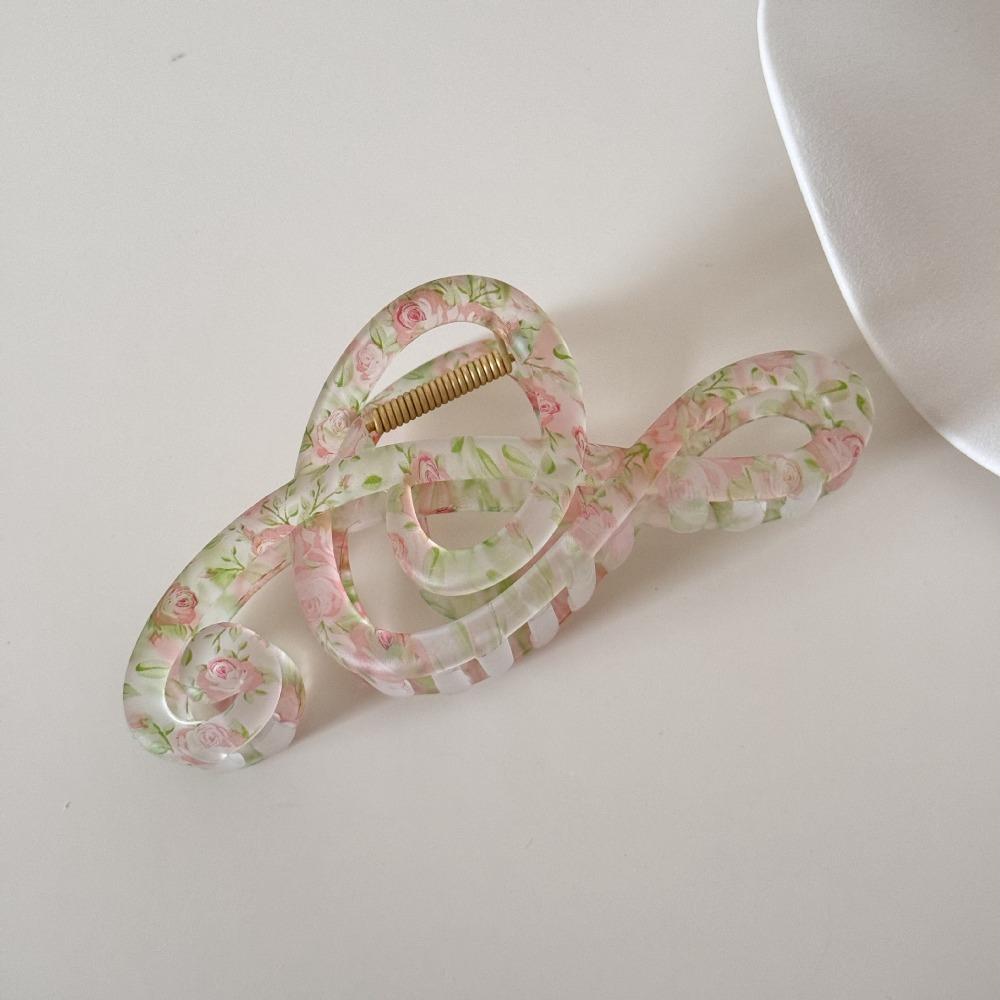 Non-Slip Musical Note Hair Claw Hairpin Large Size Shark Clip Plastic Grab Clip Travel