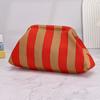 Portable Spring Closure Open Top Colorful Striped Cosmetic Bag Large Capacity Multi-purpose Makeup Pouch Toiletry Bag Gifts