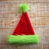 2026 Red & Green Long Plush Christmas Hat - Adult Festival Costume