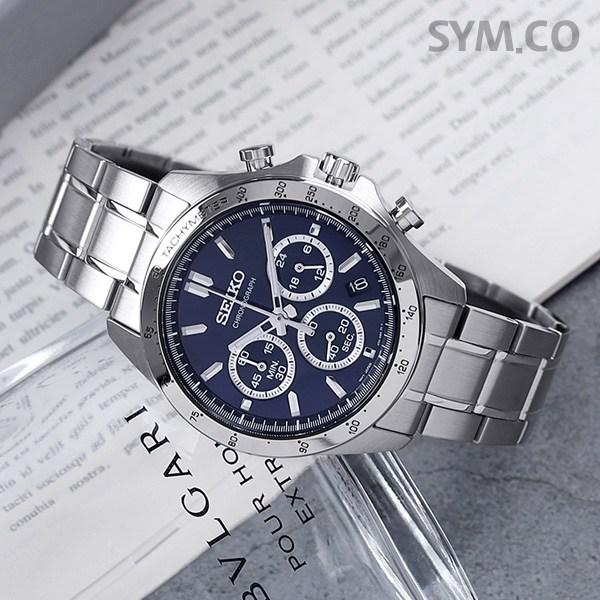 Seiko Spirit Series Men's Chronograph Metal Wristwatch,Korean popular watches