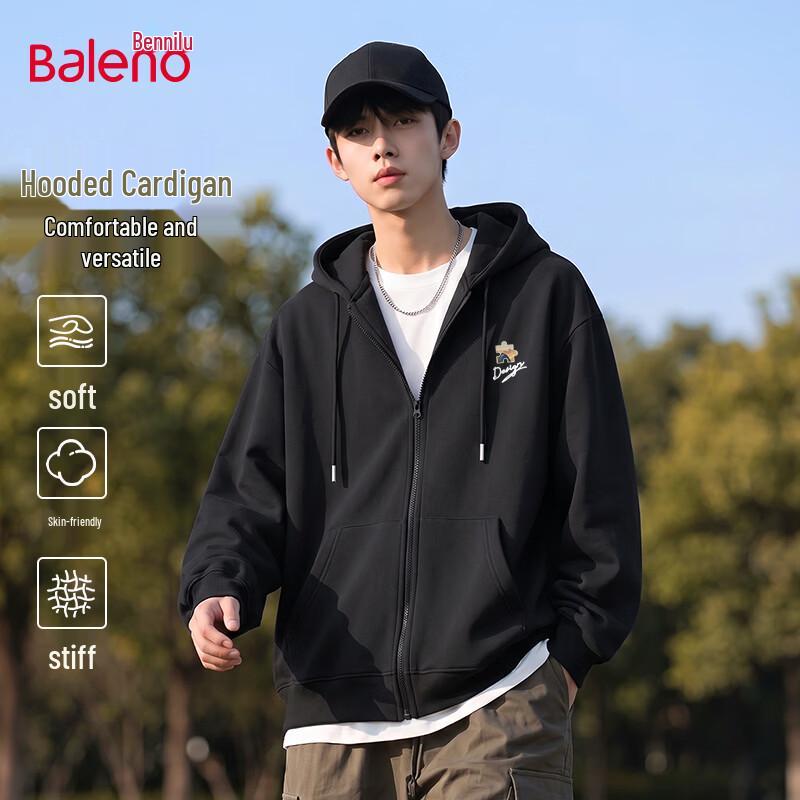 Baleno Men's Oversized Casual Hooded Knit Pullover