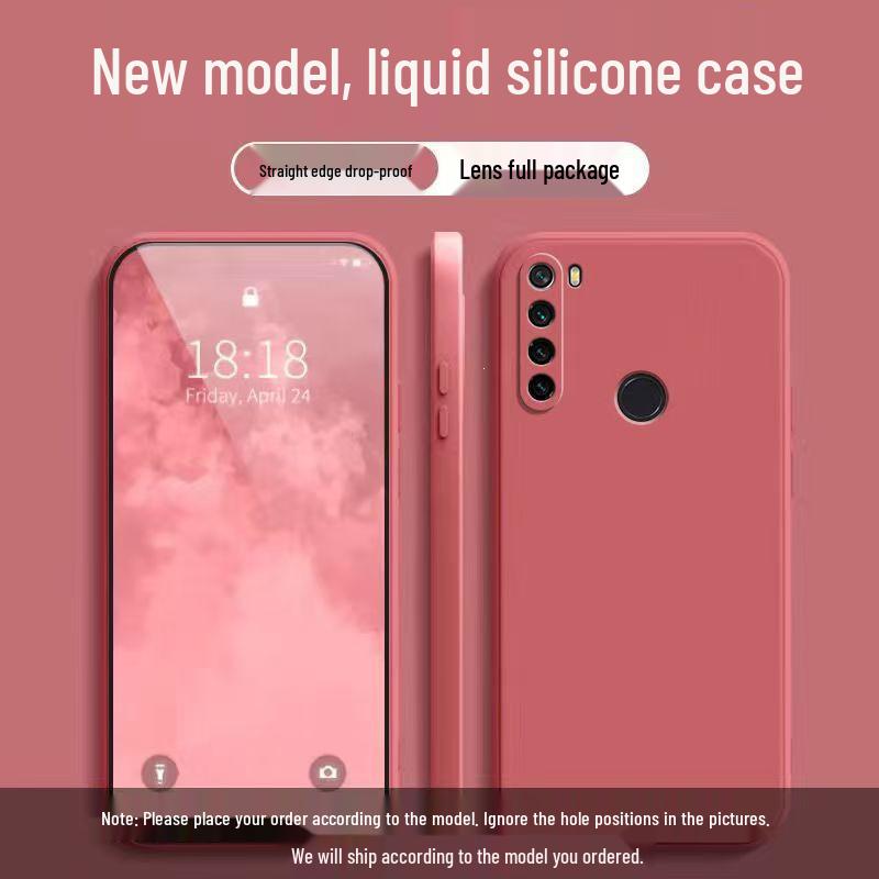 Redmi Note 8 Solid Color Liquid Silicone Anti-drop Case