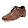 Fashion Luxury Leisure Daily Oxfords Shoes 2025 New Round Toe Lace Up Large Female Low Heels Shoes Office Comfy Dress Up Women Shoes