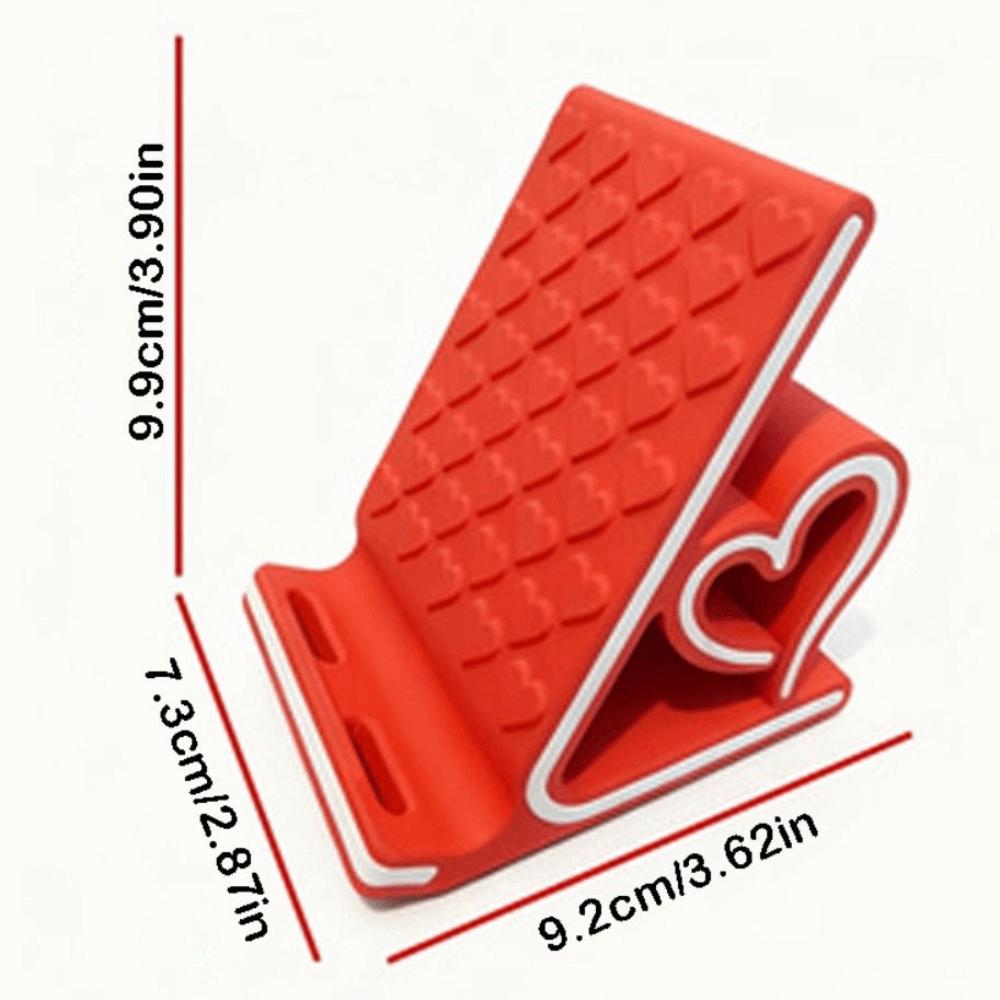 Rutschfester herzförmiger Handy-Ständer 3D-gedruckte Smartphone-Halterung Tisch-Organizer