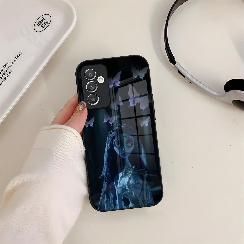 Corpse Bride Phone Case Glass For Samsung S24 S26 S23 S20 S25 S21 S22 Ultra Fe Plus A05 A06 A16 A26 A36 A56 Coque