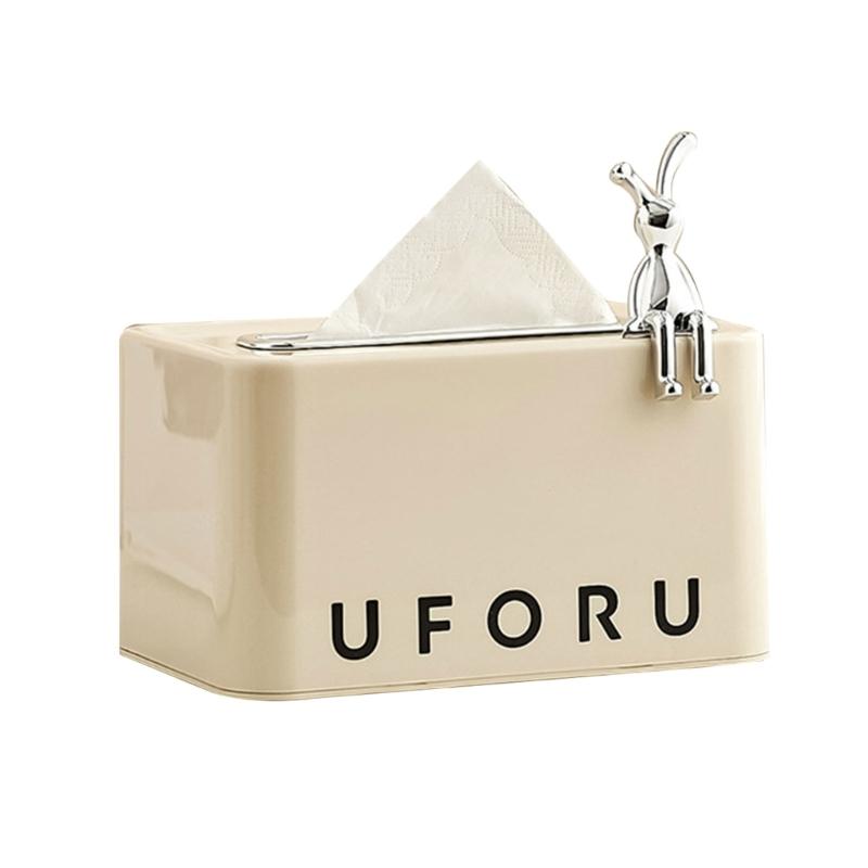 

Spring Loaded Paper Tissue Holder Space Saving Facial Tissue Dispenser Box Holder Tissue Box Cover Home Bathroom Decor