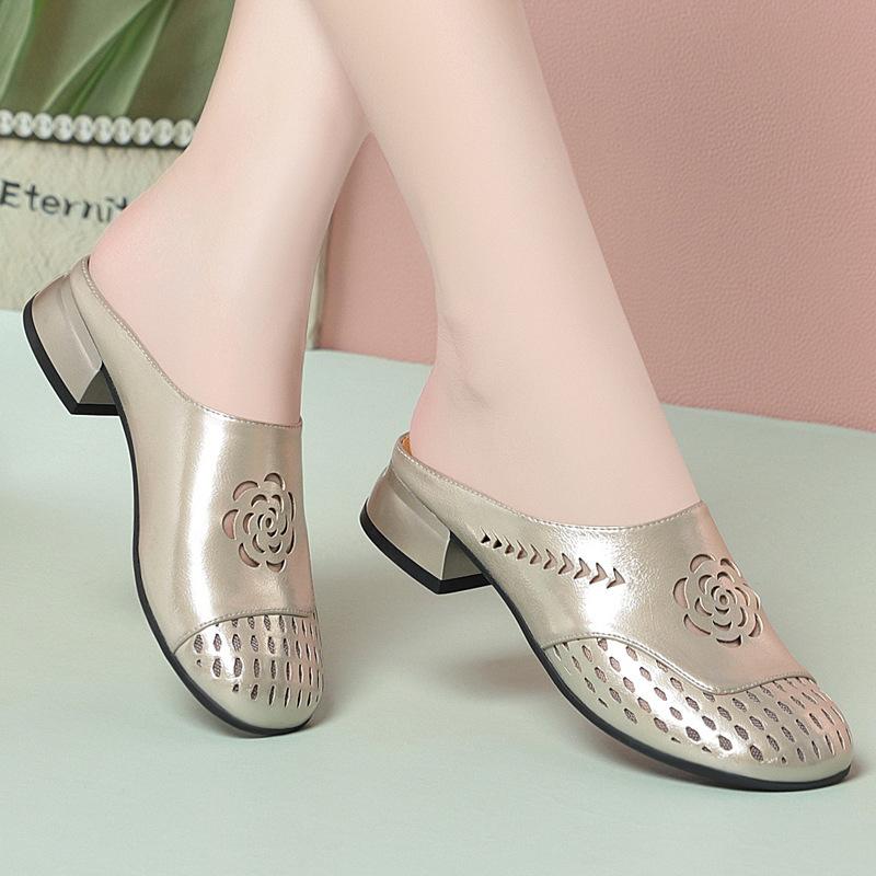 Women's Fashion Closed-Toe Slippers, Breathable, Stylish, Simple, Versatile, Soft and Comfortable Sandals