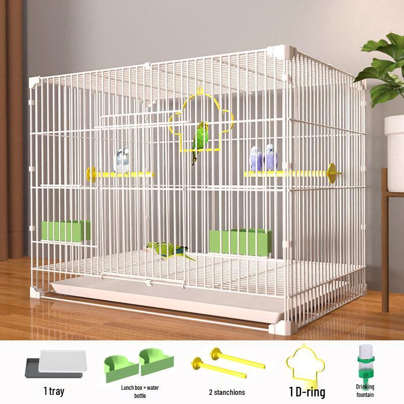 Extra Large Parrot & Budgie Cage with Accessories - Fits Cockatiels, Thrushes, Pigeons, White-eye Birds