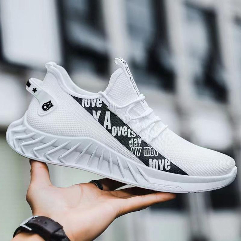 Novos calçados esportivos, calçados casuais da moda, tênis de corrida de malha respirável e sola macia